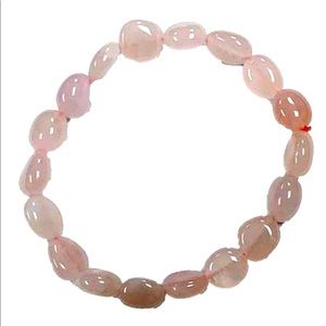 Rose Quartz freeform Nugget Bracelets
